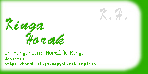 kinga horak business card